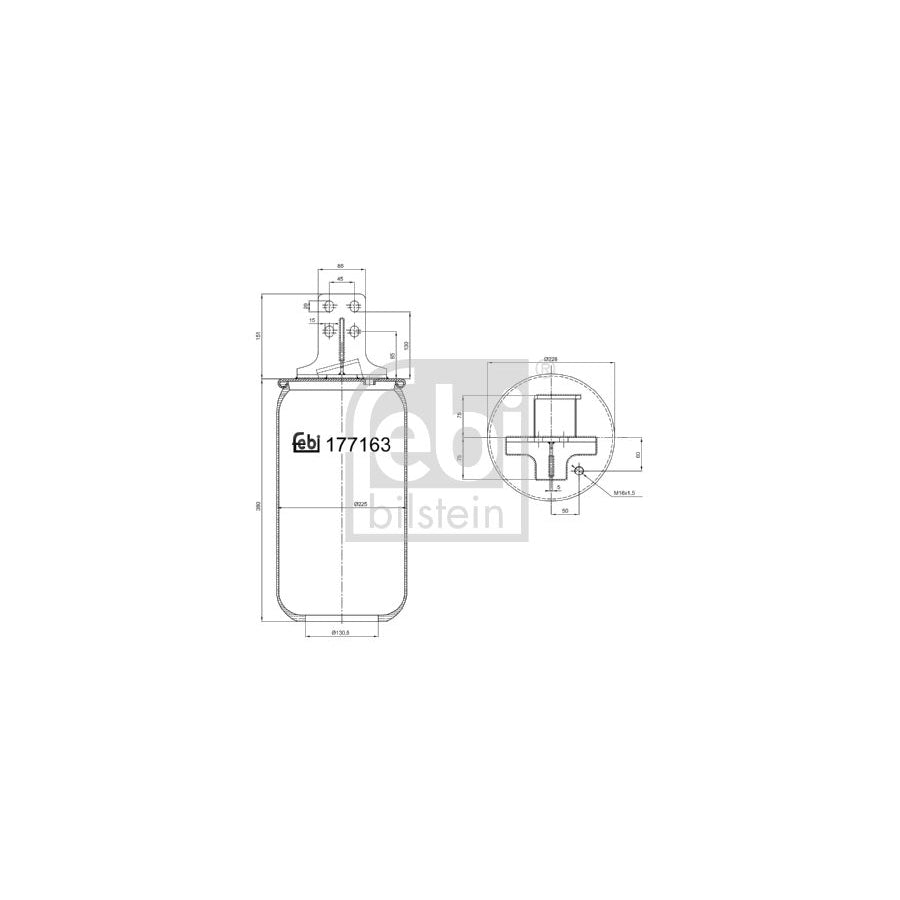 Febi Bilstein 177163 Boot, Air Suspension