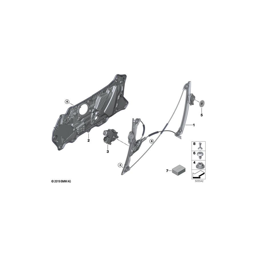Genuine BMW 51487418094 G14 G15 Carrier, Door Front Right (Inc. 840iX, 840dX & M850iX) | ML Performance US Car Parts