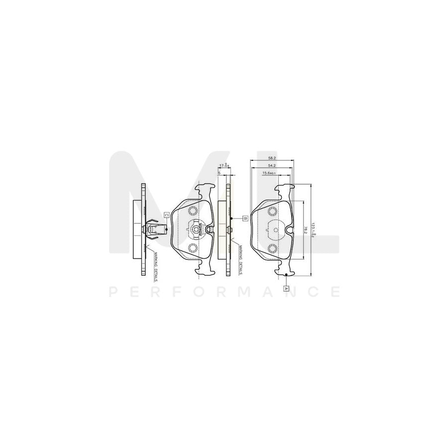 Bosch 0986Tb2204 Brake Pad Set Excl. Wear Warning Contact, With Accessories | ML Performance Car Parts