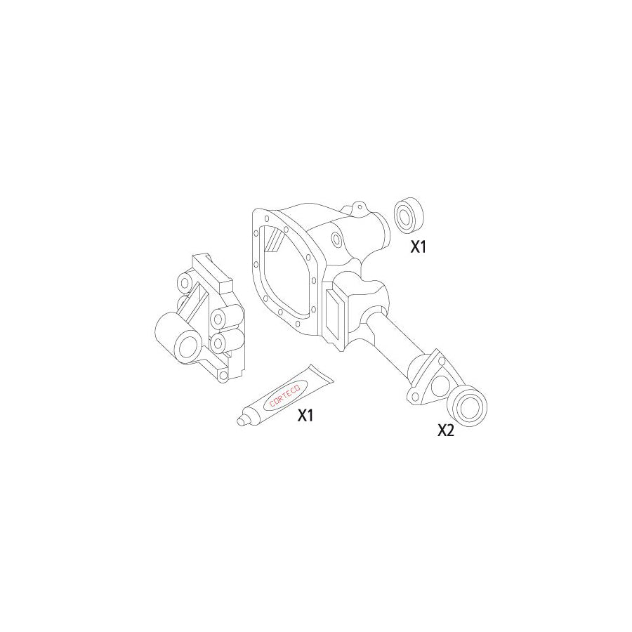 Corteco 19535828 Gasket Set, Differential for Toyota Hilux VI Pickup
