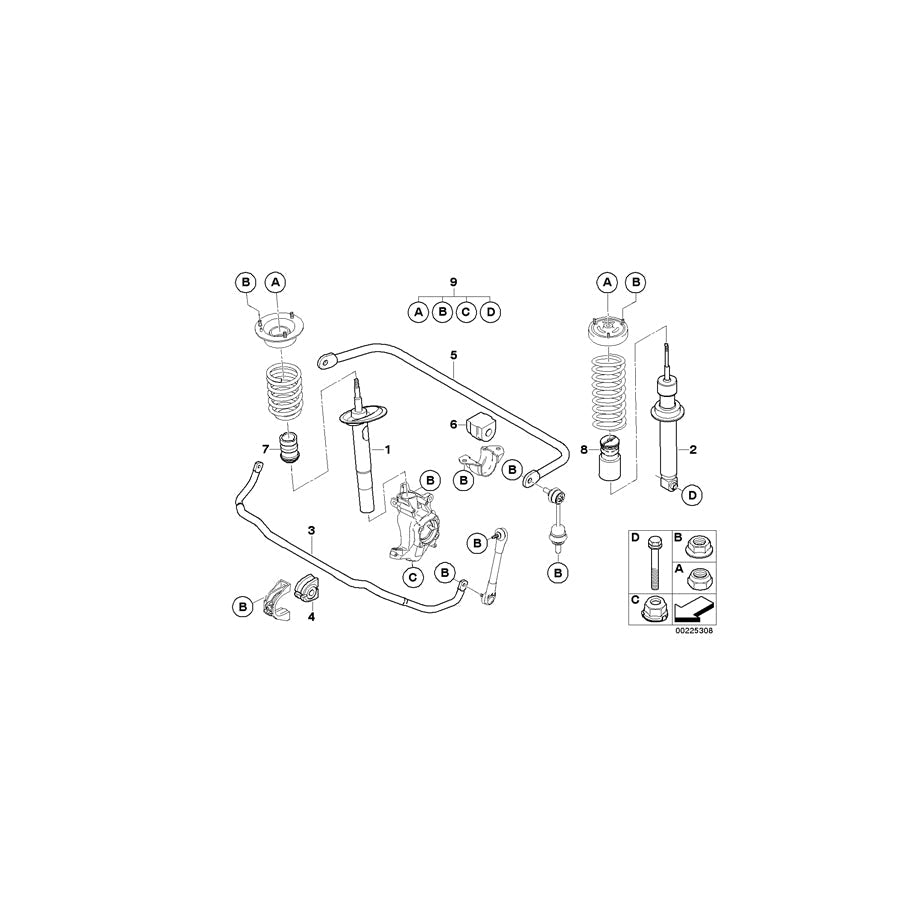 Genuine BMW 33556761003 E63 E60 Stabilizer Rubber Mounting D=14.5MM (Inc. 635d, 550i & 540i) | ML Performance US