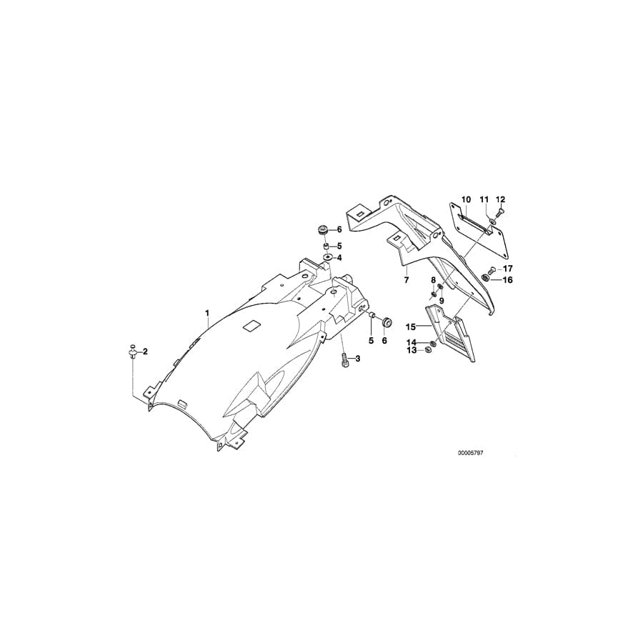 Genuine BMW 46622308563 Registration Plate Mounting (Inc. R 100 R) 1 | ML Performance UK Car Parts