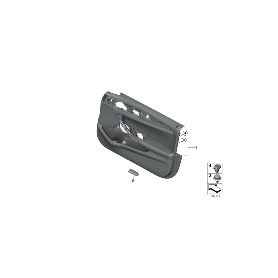 Genuine BMW 51418090466 G30 G31 Door Trim Panel, Front Right SCHWARZ (Inc. 520d ed, 540dX & 530dX) | ML Performance US Car Parts