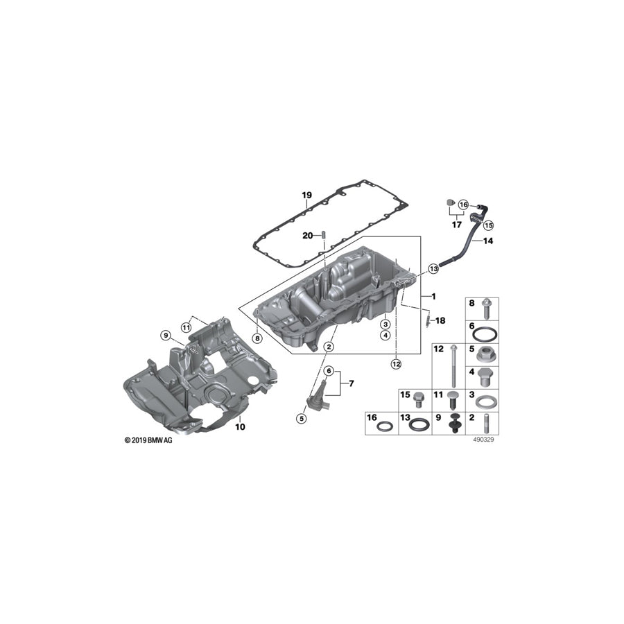 Genuine BMW 11138580129 G07 G06 G05 Oil Pan (Inc. X5 M50dX, 750LdX & X6 M50dX) | ML Performance US Car Parts