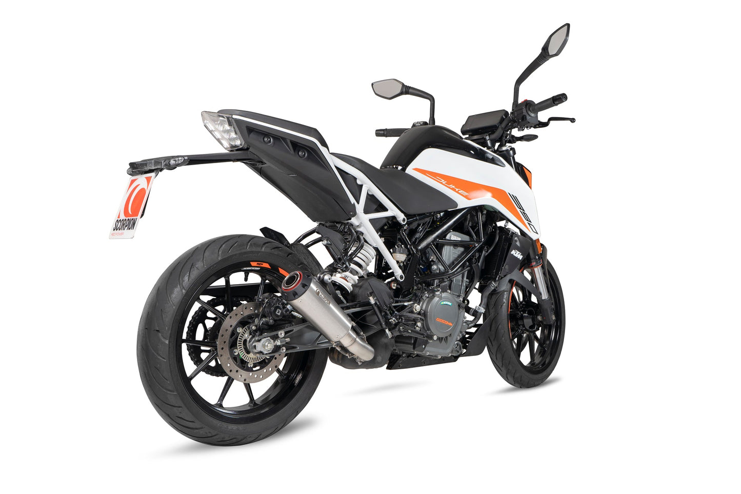 Scorpion PKT92SEO KTM 390 Duke Red Power Slip-On - Stainless Steel Sleeve | ML Performance US US