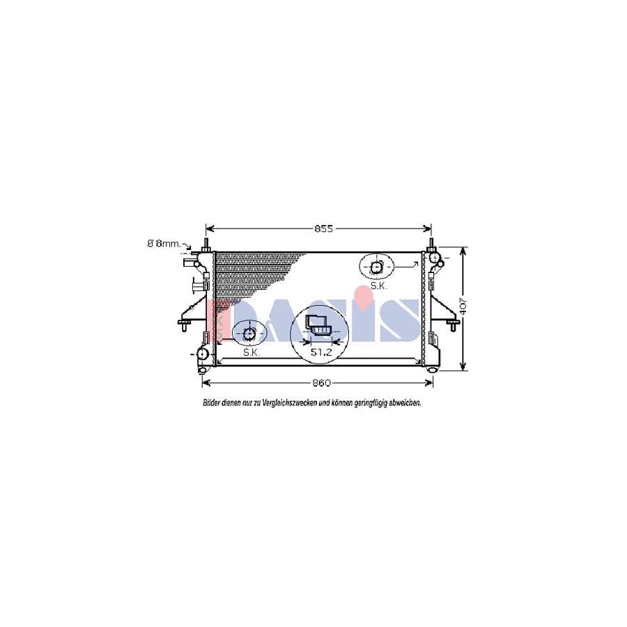 AKS Dasis 160010N Engine Radiator