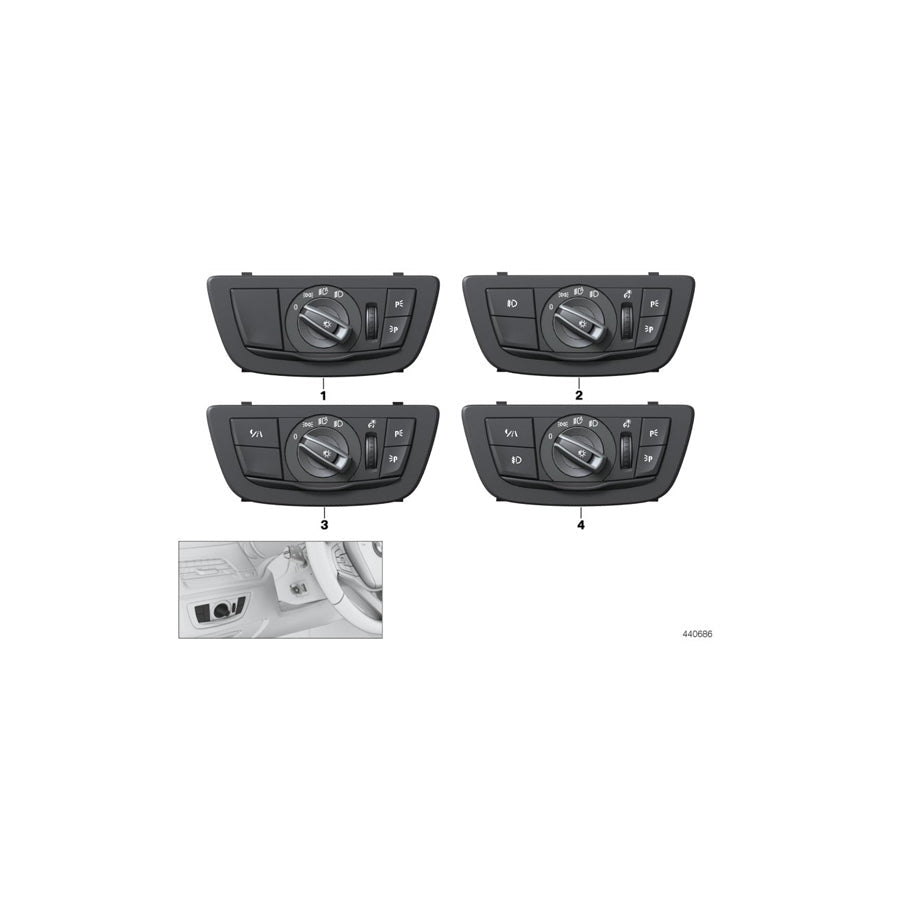 Genuine BMW 61319472971 G30 F90 G32 Control Element Light (Inc. M550iX, 640iX & 540dX) | ML Performance US Car Parts