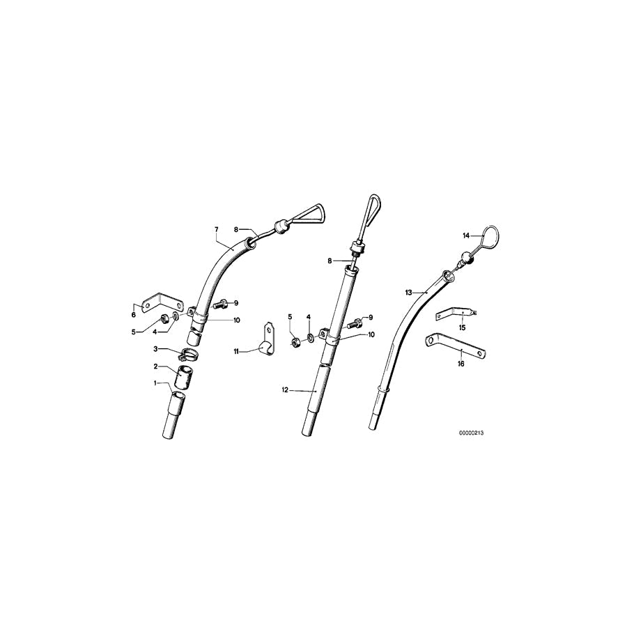 Genuine BMW 11431256703 E12 Guide Tube Upper Part ROHR 12X1 L=196 (Inc. 520) | ML Performance US Car Parts