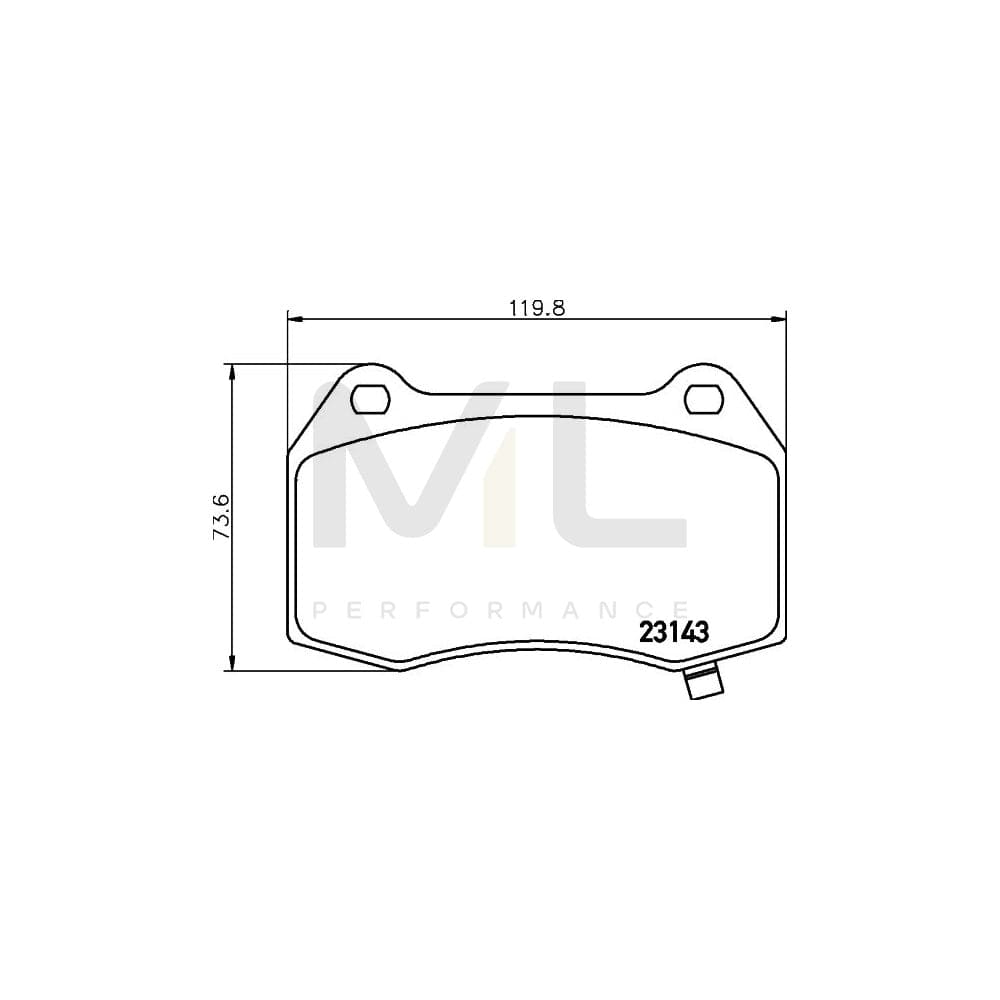 Hella 8DB 355 014-461 Brake Pad Set With Acoustic Wear Warning