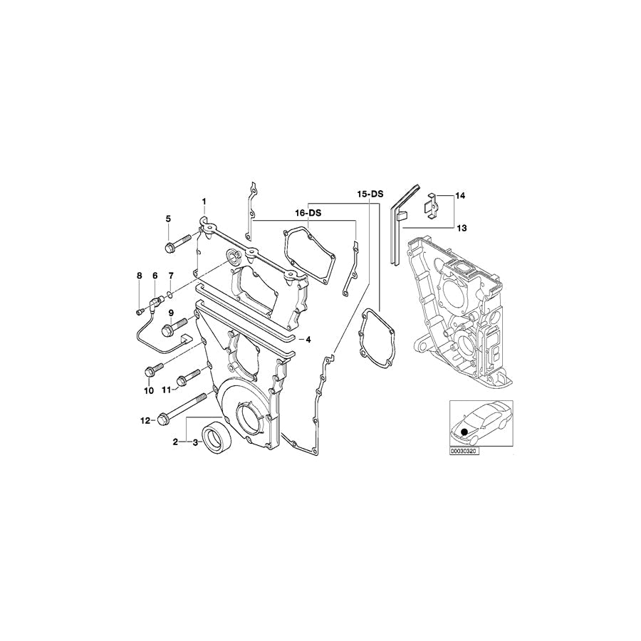Genuine BMW 11141432232 E36 Timing Case Cover, Top (Inc. 318is, 318ti & Z3 1.9) | ML Performance US Car Parts