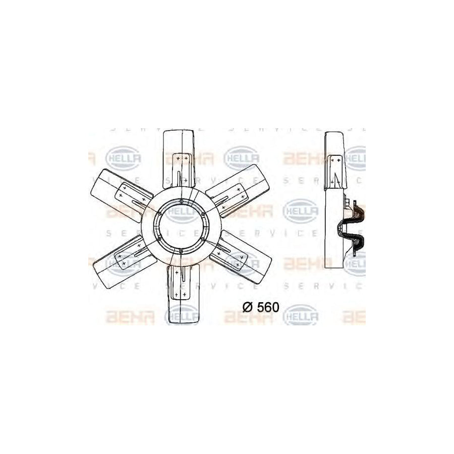 Hella 8MV 376 730-251 Fan, Radiator