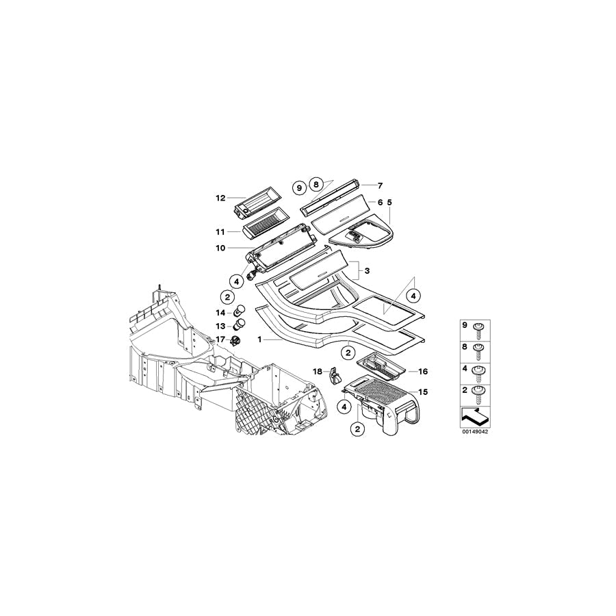 Genuine BMW 51167060445 E53 Preselect.Lever Cover F Steptronic (Inc. X5) | ML Performance US Car Parts