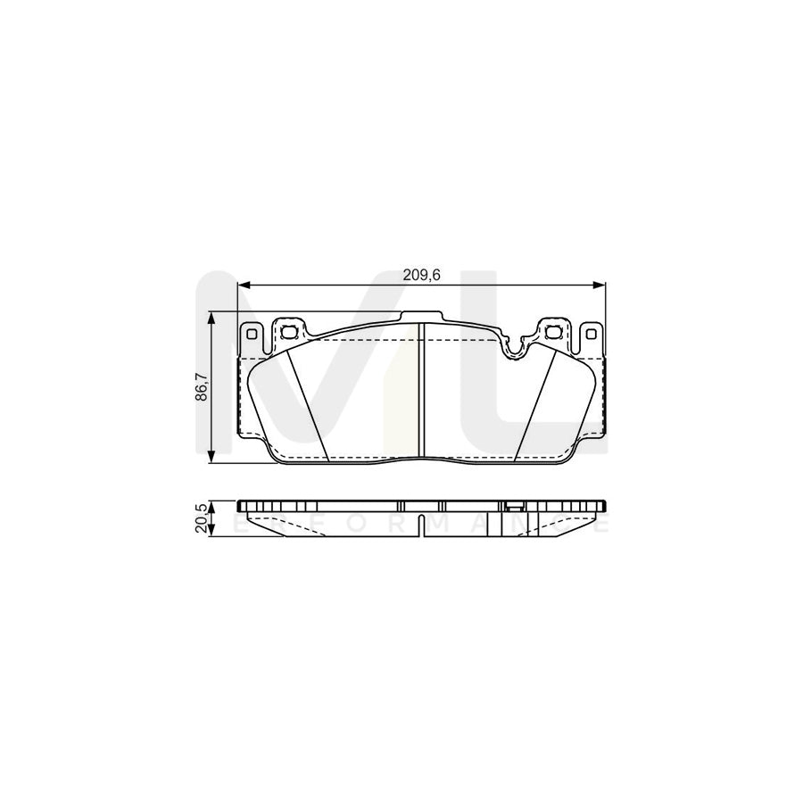 Bosch 0986Tb3210 Brake Pad Set | ML Performance Car Parts