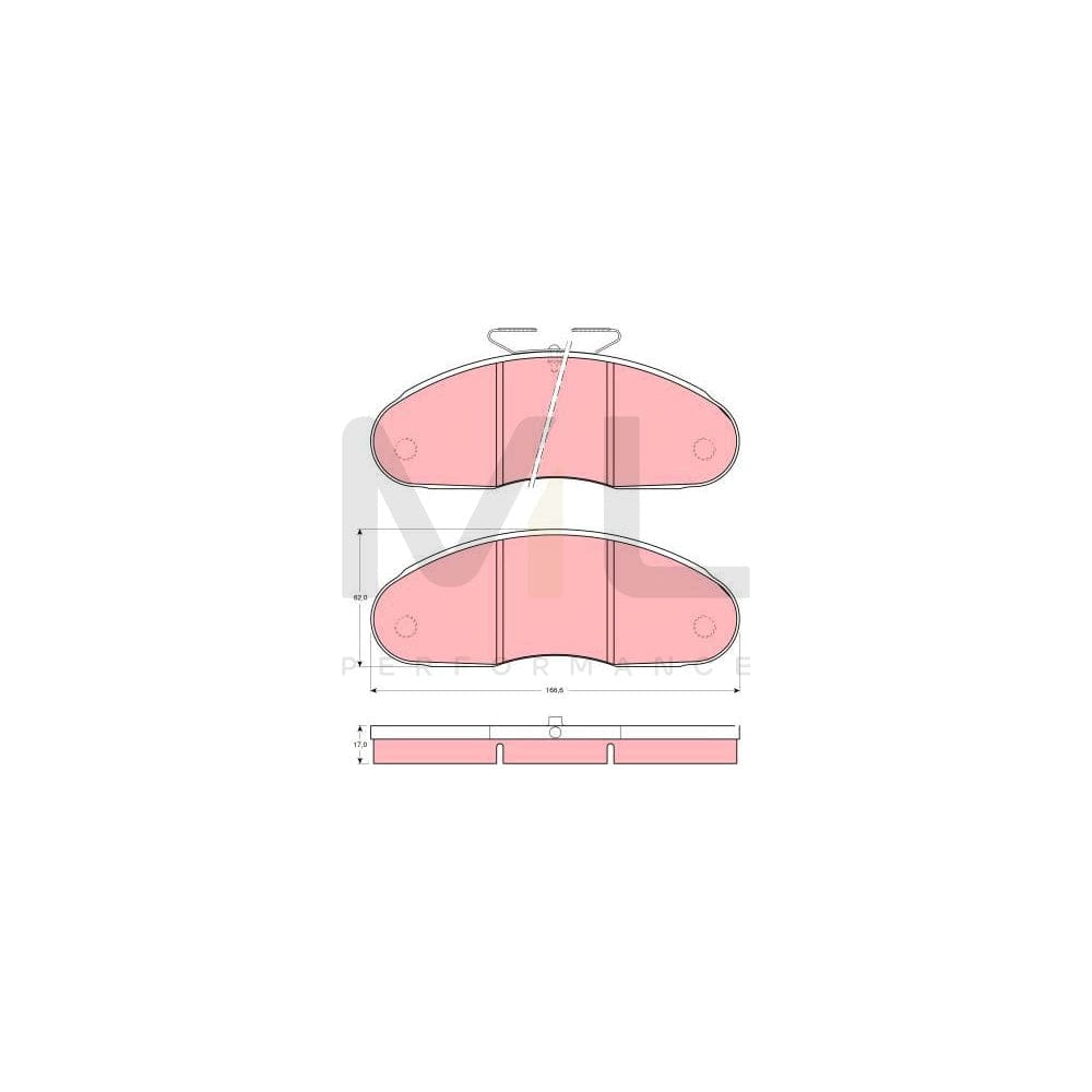 TRW Gdb827 Brake Pad Set For Renault Trafic Not Prepared For Wear Indicator | ML Performance Car Parts