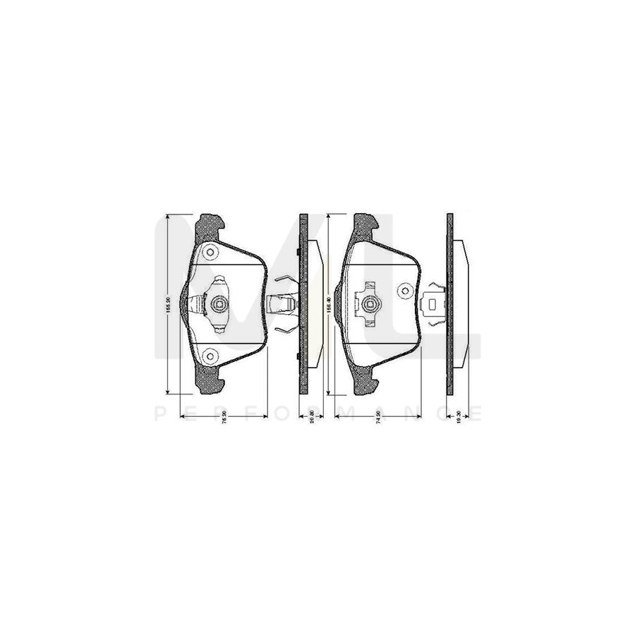 Bosch 0986Tb2862 Brake Pad Set For Volvo Xc90 I (C, 275) Excl. Wear Warning Contact, With Accessories | ML Performance Car Parts