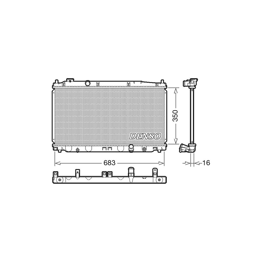 DENSO DRM40035 Engine Radiator for Honda Jazz Hatchback (Ge, Gg, Gp, Za)