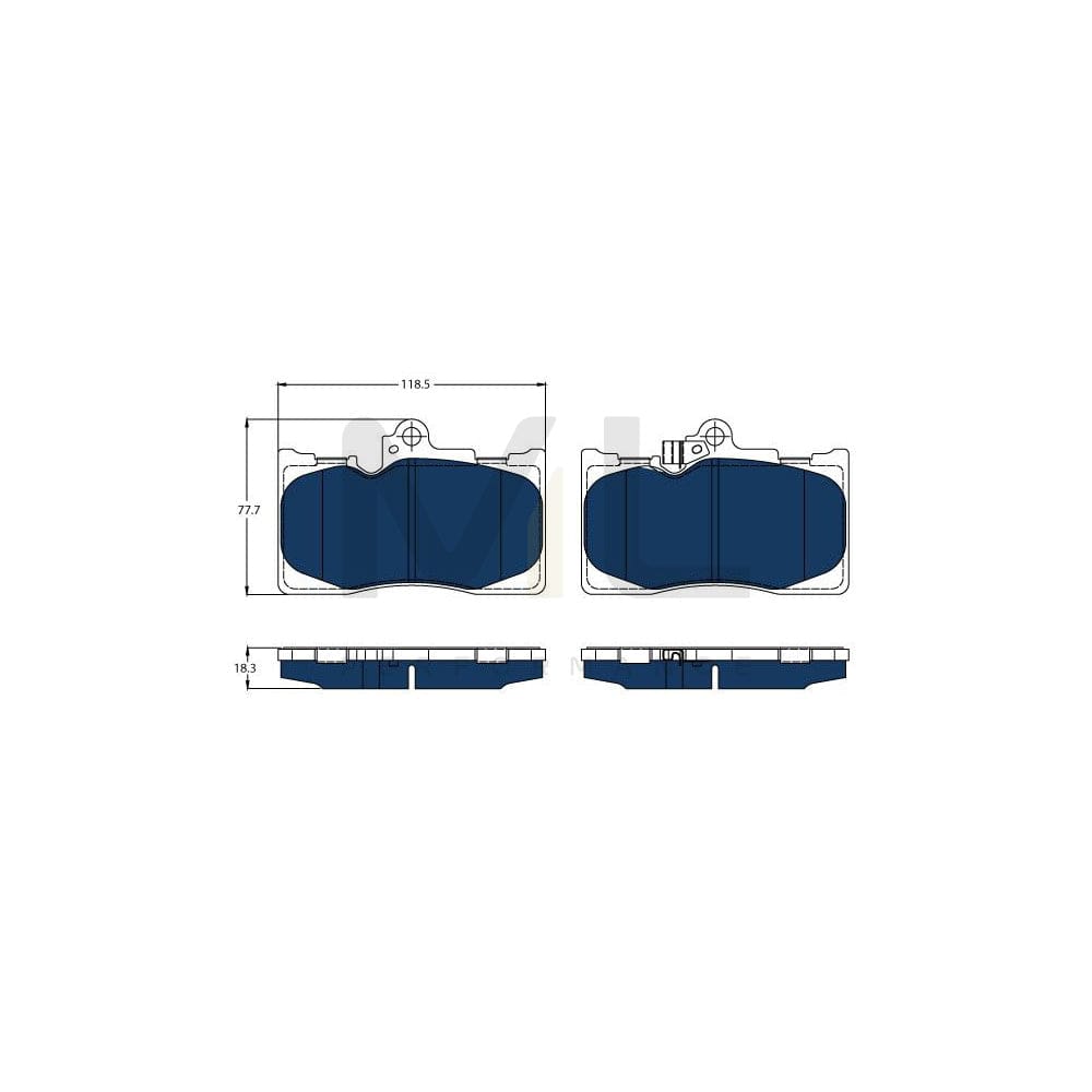 TRW Gdb3398Bte Brake Pad Set With Acoustic Wear Warning | ML Performance Car Parts