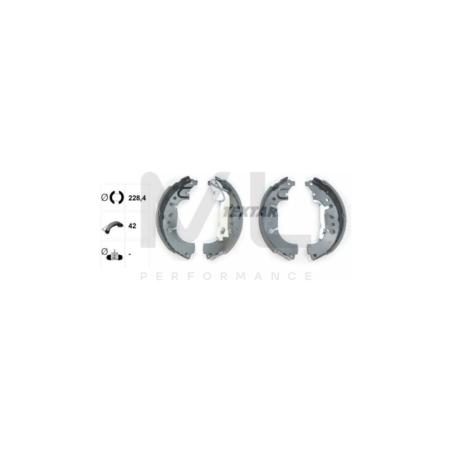 TEXTAR 91081500 Brake Shoe Set with handbrake lever | ML Performance Car Parts