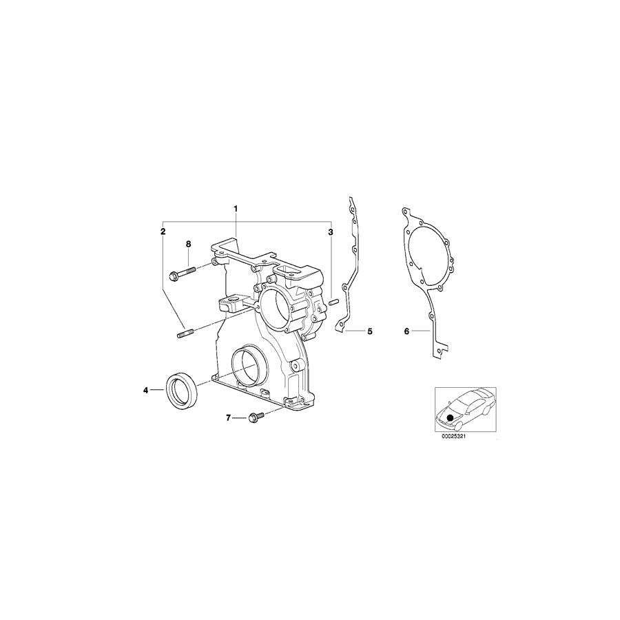 Genuine BMW 11141433639 E85 E61 E36 Lower Chain Case Metal Gasket (Inc. Z4 2.5i, Z3 2.0 & 528i) | ML Performance UK Car Parts