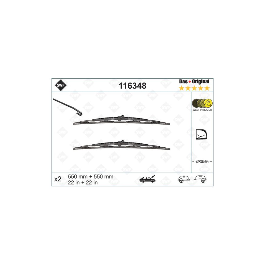 Swf Original Spoiler 116348 Wiper Blade | ML Performance US Car Parts