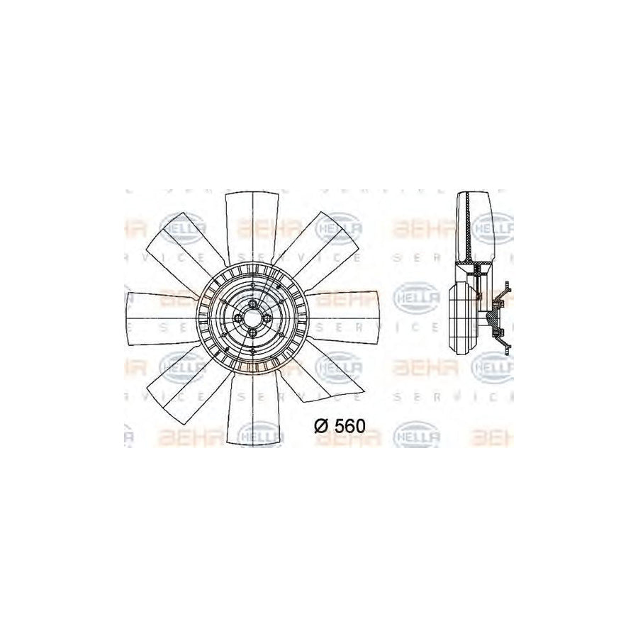 Hella 8MV 376 731-101 Fan, Radiator