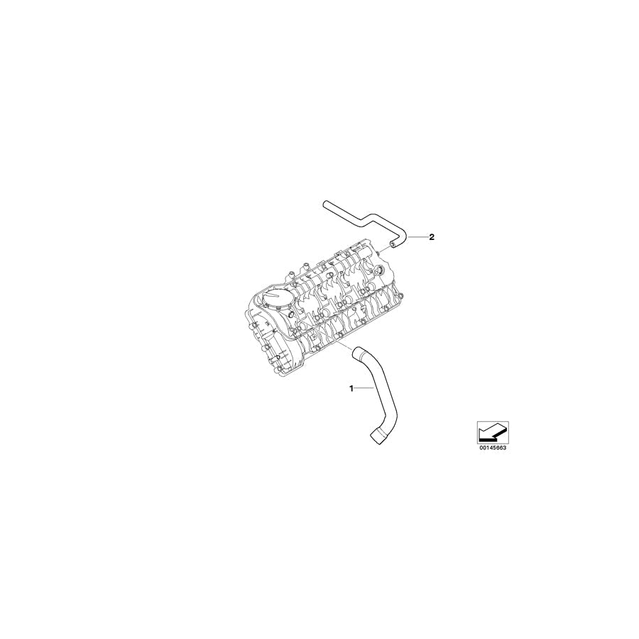 Genuine BMW 11127797110 E65 Leakage Line Zyl. 1-4 (Inc. 745d) | ML Performance US Car Parts