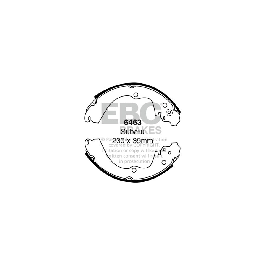 EBC 6463 Subaru Rear Brake Shoes (Inc. Forester, Impreza, Legacy) 1 | ML Performance US Car Parts