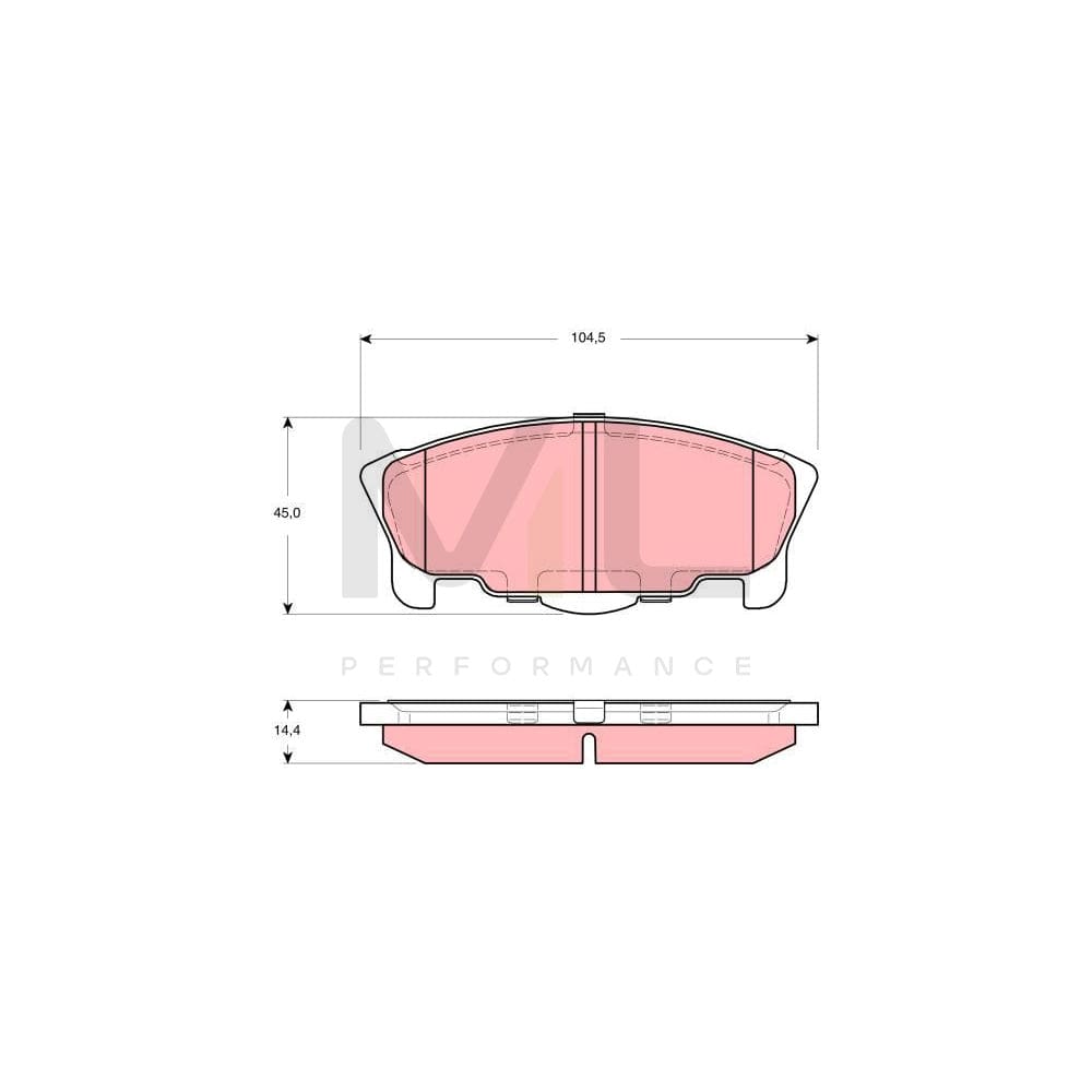 TRW Gdb3320 Brake Pad Set Not Prepared For Wear Indicator | ML Performance Car Parts