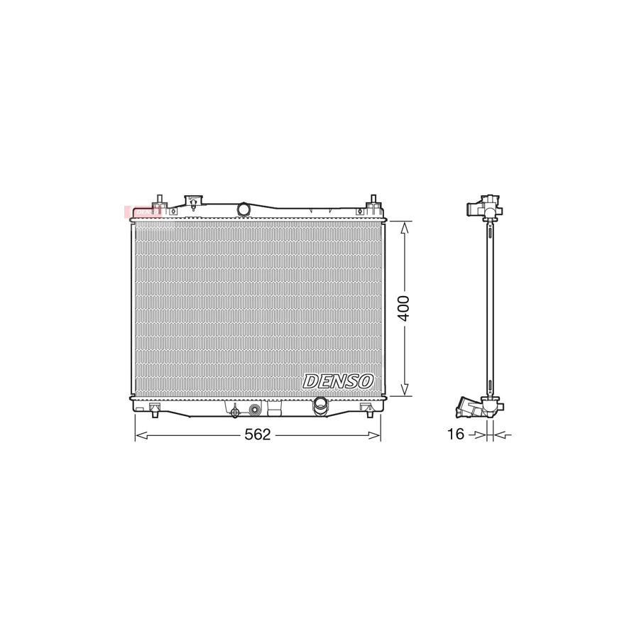 DENSO DRM40047 Engine Radiator for Honda Jazz Hatchback (Gk)