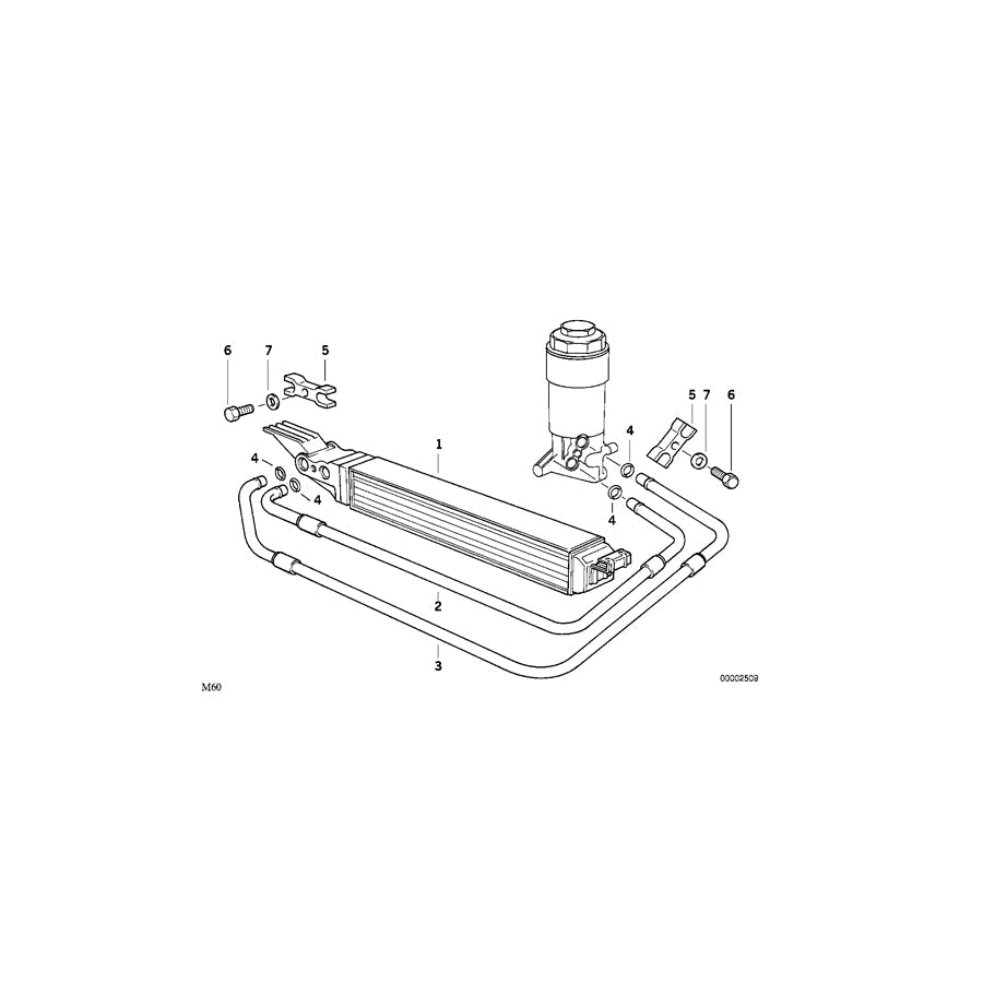Genuine BMW 17222244894 E34 Oil Cooling Pipe Outlet (Inc. & 525td) | ML Performance US Car Parts