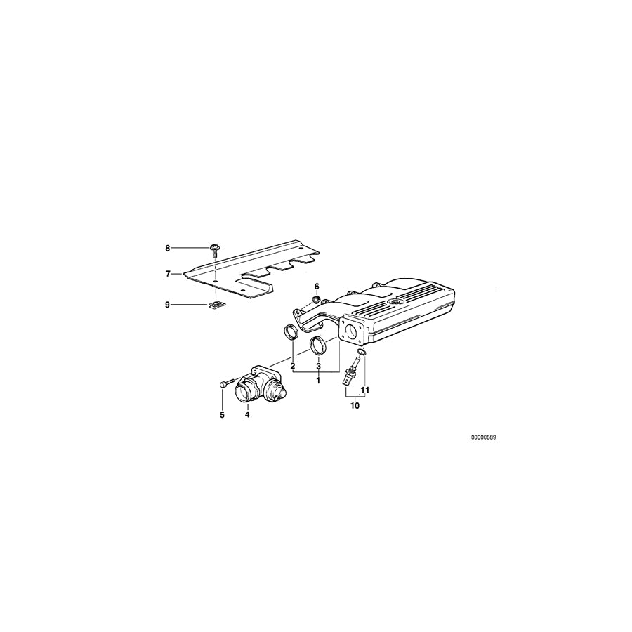 Genuine BMW 11142245558 E36 Cover (Inc. 318tds) | ML Performance US Car Parts