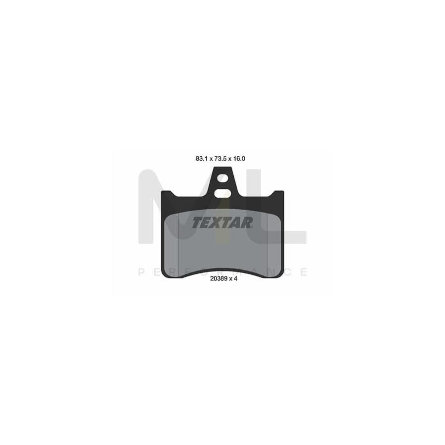 TEXTAR 2038902 Brake pad set not prepared for wear indicator | ML Performance Car Parts