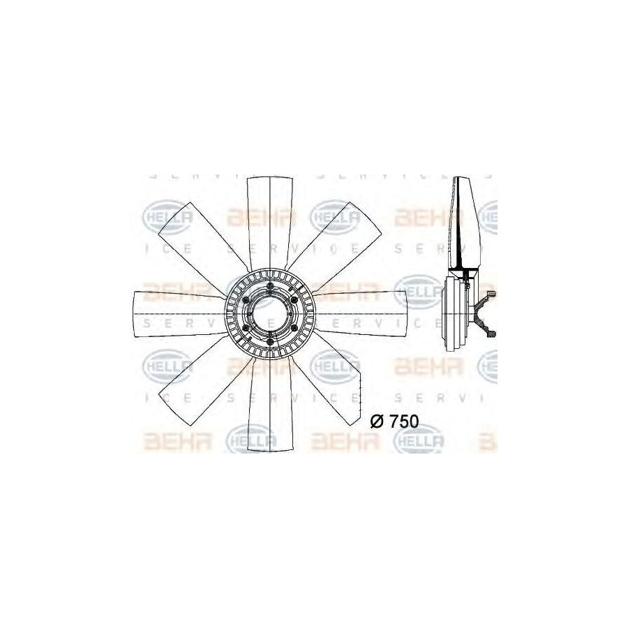 Hella 8MV 376 731-451 Fan, Radiator