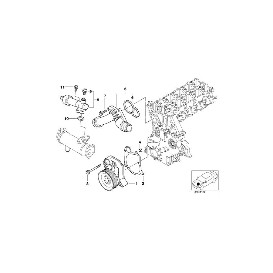 Genuine BMW 11142247097 E46 E39 Hexagon Collar Screw M7 X 71 (Inc. 320d, 520d & 318d) | ML Performance US Car Parts