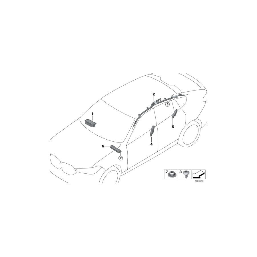 Genuine BMW 72126996657 G06 Side Airbag, Seat, Rear Left ECE/US (Inc. X6 30dX, X6 40i & X6 M50dX) | ML Performance US