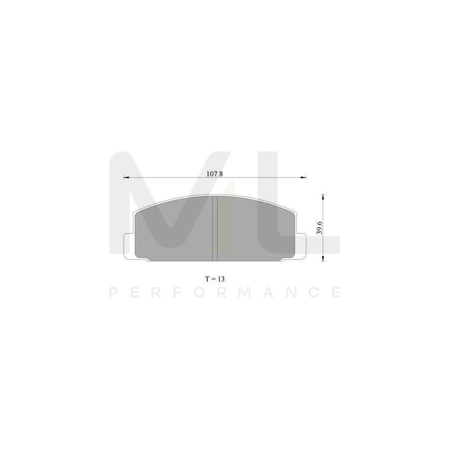 Bosch 0986Ab2009 Brake Pad Set Without Acoustic Wear Warning BP2009N | ML Performance Car Parts