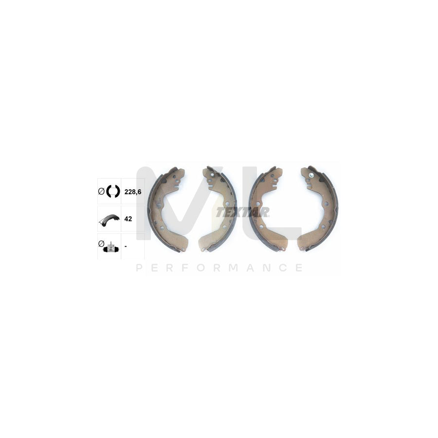 TEXTAR 91047500 Brake Shoe Set without handbrake lever | ML Performance Car Parts