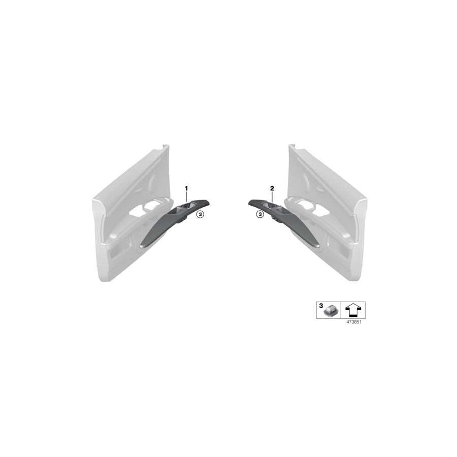 Genuine BMW 51419139615 E93 E92 Armrest, Front Left GRAU/GRAU (Inc. 330i, 328i & 325xi) | ML Performance US Car Parts