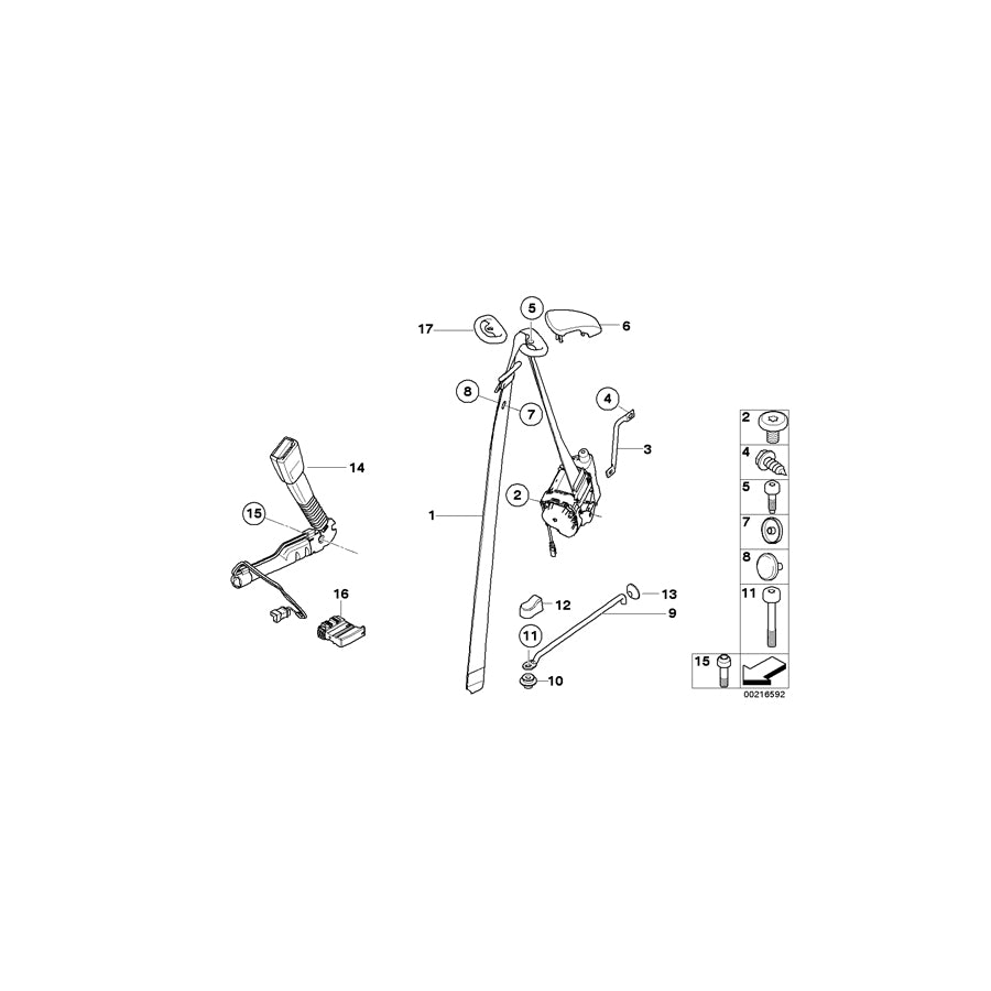 Genuine BMW 72119171976 E88 Upper Belt, Front Right CHROM (Inc. 128i & 135i) | ML Performance US