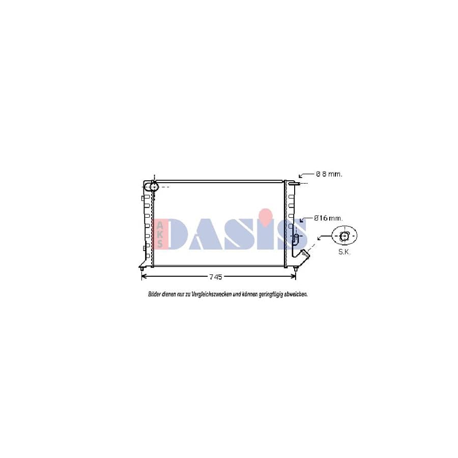 AKS Dasis 160035N Engine Radiator