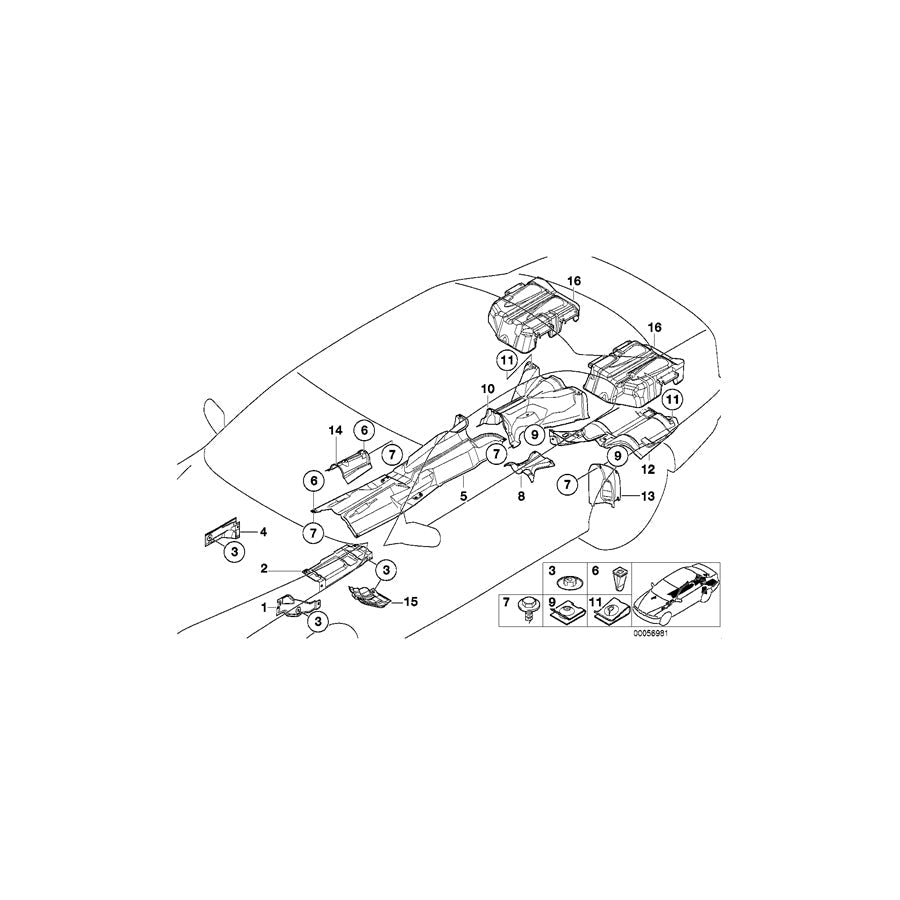 Genuine BMW 51488211947 E39 E38 Heat Resist.Plate Right Engine Support (Inc. 528i, 735i & 728i) | ML Performance US Car Parts