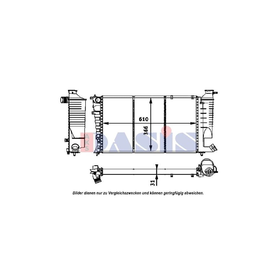 AKS Dasis 160039N Engine Radiator