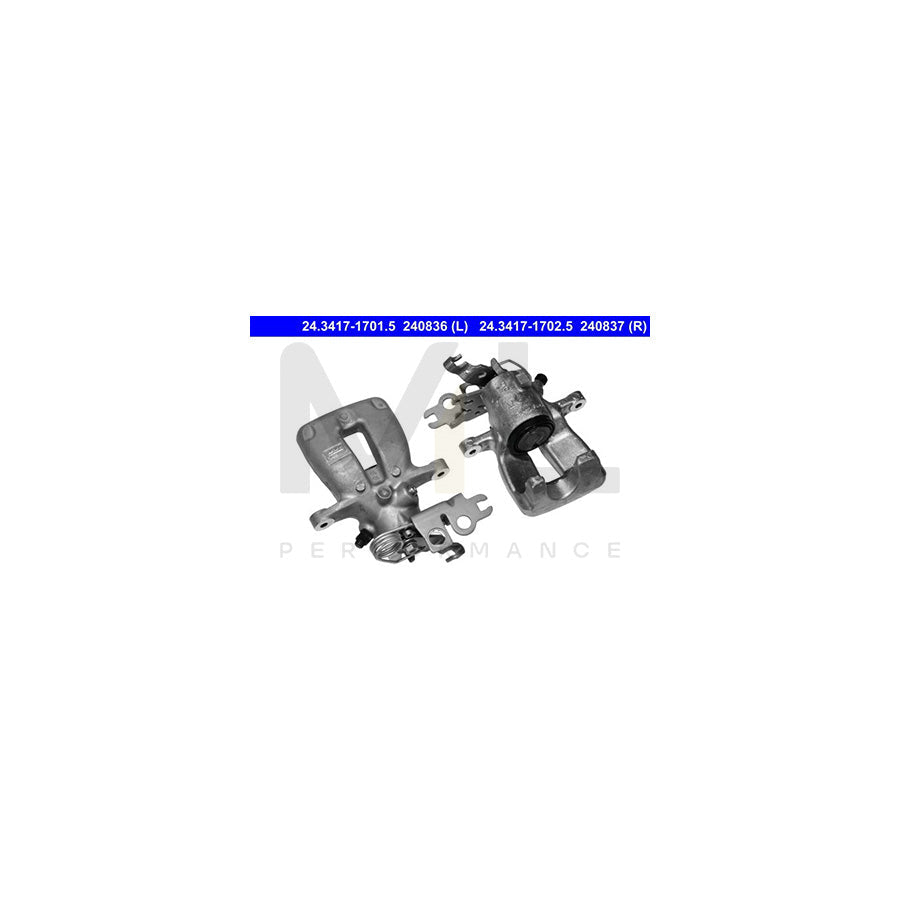 ATE 24.3417-1701.5 Brake Caliper for VW CADDY without holder