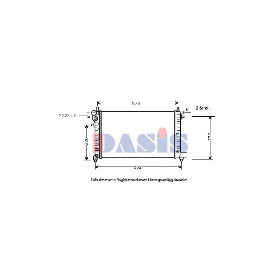 AKS Dasis 160040N Engine Radiator for Peugeot 106 I Hatchback