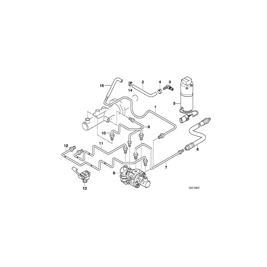 Genuine BMW 34511164195 E38 Support M12X1 (Inc. 750i & 750iL) | ML Performance US
