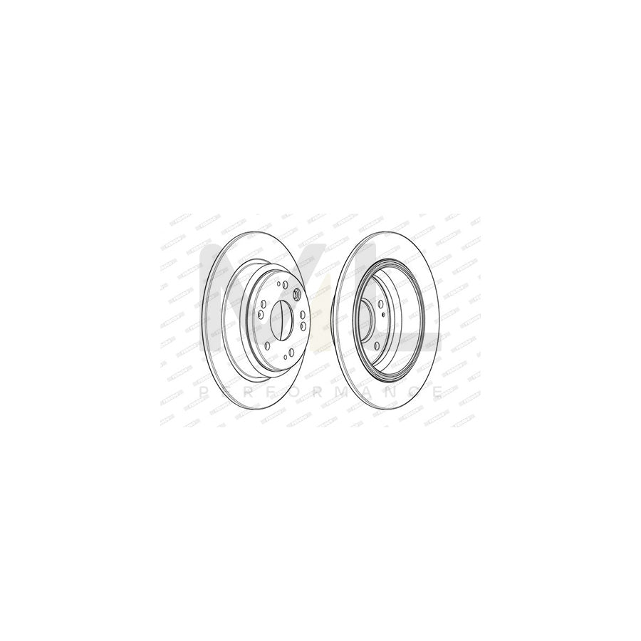 FERODO PREMIER DDF1894C Brake Disc Solid, Coated, without accessories | ML Performance Car Parts