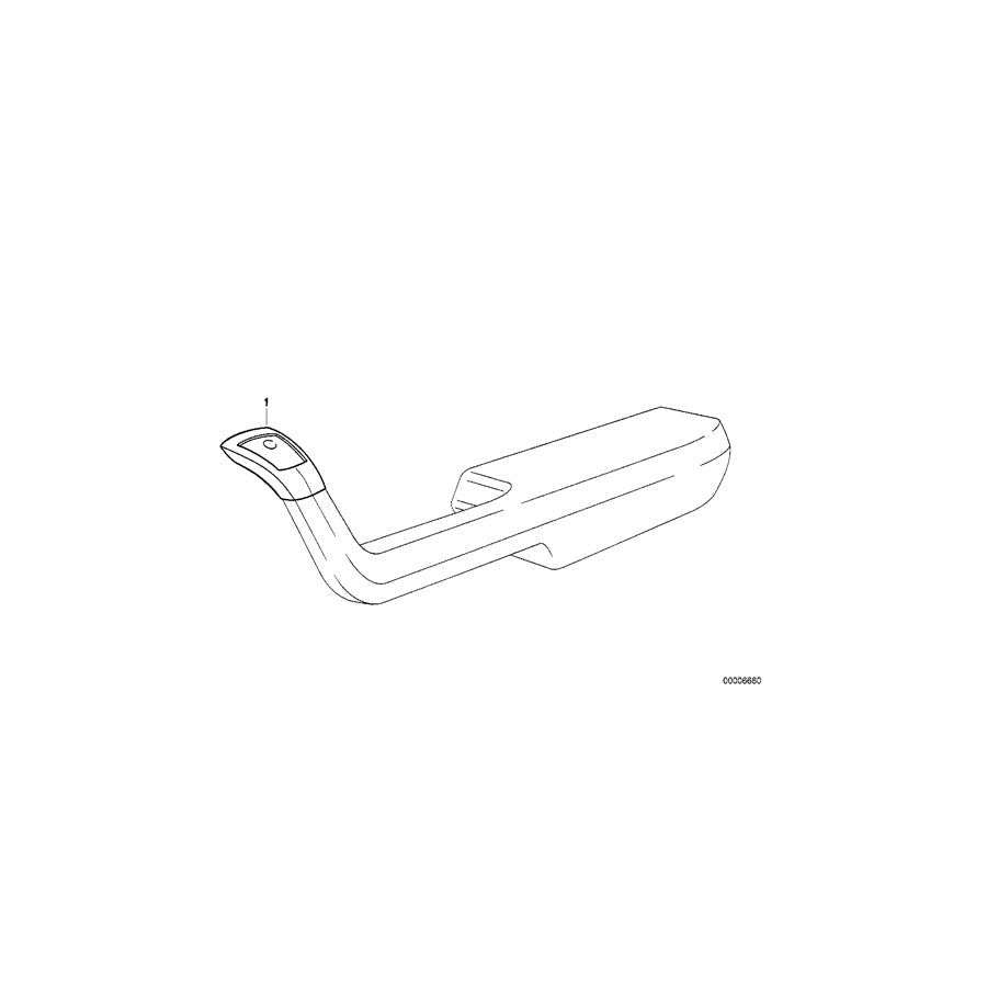 Genuine BMW 51421822723 E12 Armrest Upper Part Rear Left VELOURSROT (Inc. 530i, 528 & 520i) | ML Performance US Car Parts