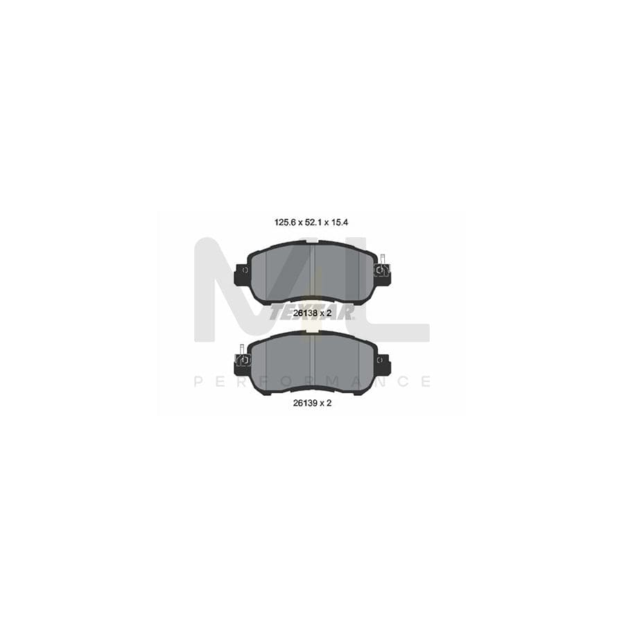 TEXTAR 2613801 Brake pad set with acoustic wear warning | ML Performance Car Parts