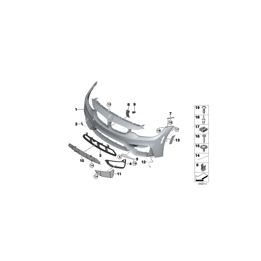 Genuine BMW 72158431799 Front Towing Hitch Cover (Inc. M4 GT4) | ML Performance US