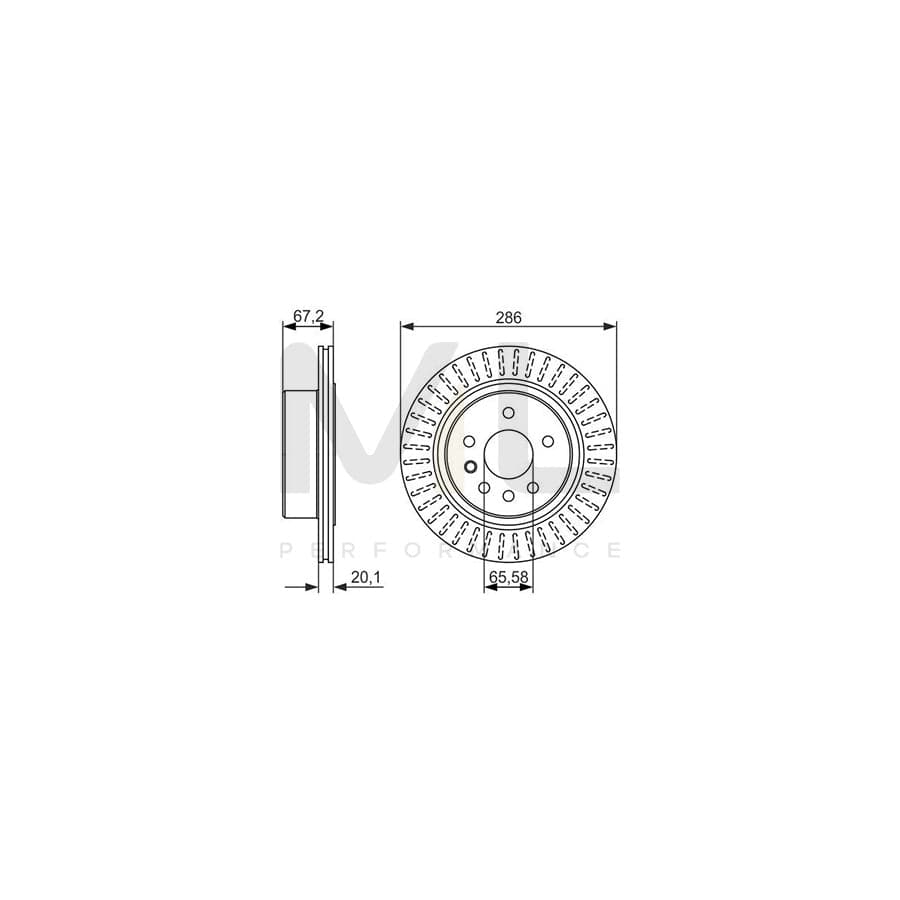BOSCH 0 986 479 394 Brake Disc Vented, Oiled | ML Performance Car Parts